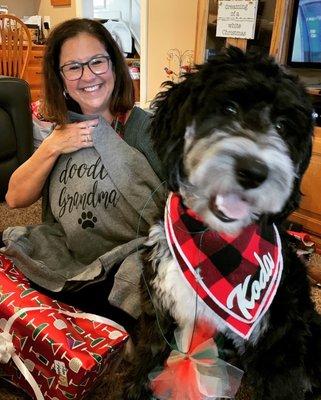 Doodle grandma and personalized bandana