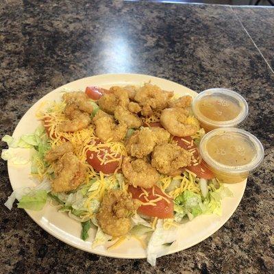 fried shrimp salad