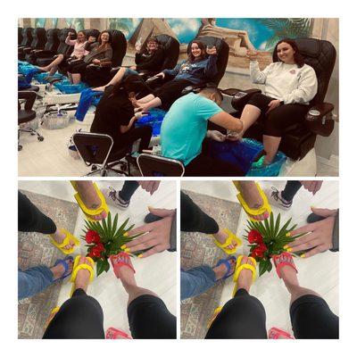 Pamper will your group of friends or family@Cleopatra's Paradise Nail Spa