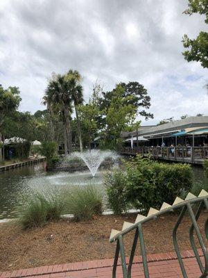 Coligny Plaza fountain