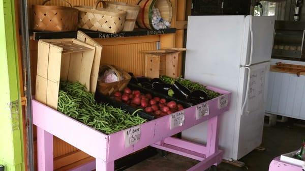 Green Beans, Red Potatoes, Eggplant and Okra