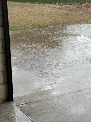 Standing water up against structure coming inside