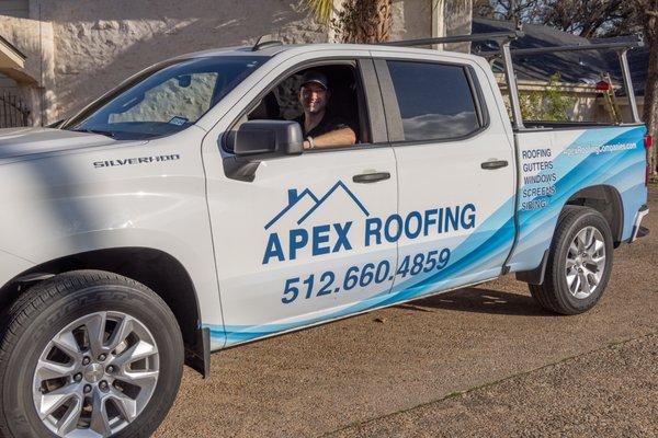 APEX on location doing roof inspections