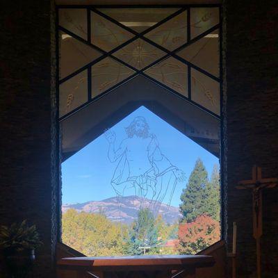 Main Altar view looking towards Mt. Diablo