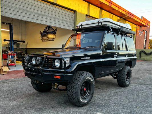 70 Series Land Cruiser in for suspension upgrades.