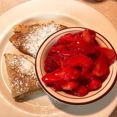 Crepe and Strawberries