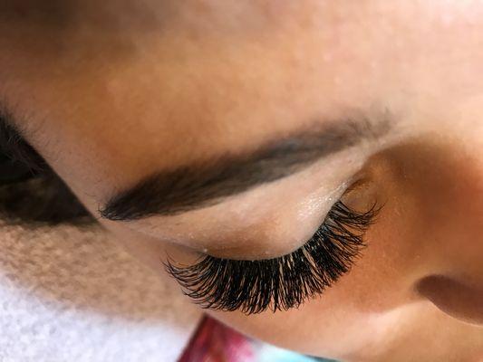 Volume lashes help fill in gaps and keep them extra full.