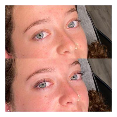 Lash lift and tint