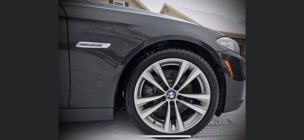 BMW wheel straightened.