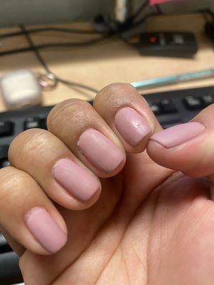 Horrible MATTE gel manicure. Waste of my time & money. Never again