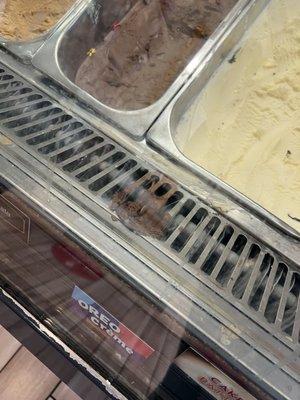 Dirty ice cream case