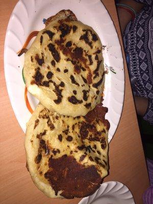 Burnt pupusas