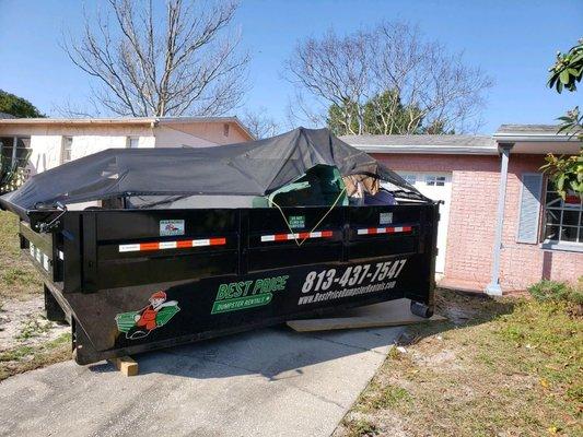 Another happy customers dumpster rental pick up, now they are junk free!