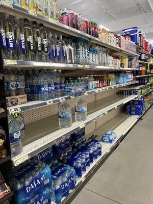 Missing cases of store brand water!