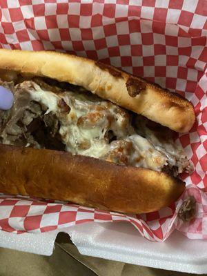 My Italian Beef...they forgot my peppers and it was so burnt on the bread...READ REVIEW