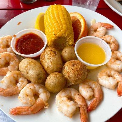 Boiled Shrimp platter. Shrimp were kinda small.