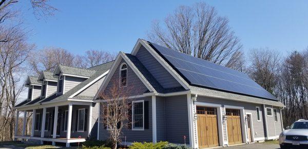 SunPower solar panel installation in Winchester, Massachusetts