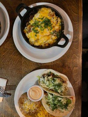 Shepherd's Pie & fish tacos