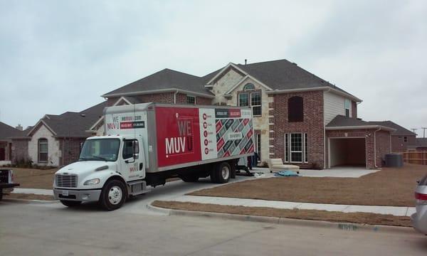 Truck on-site at a customer's new house in Plano, TX.