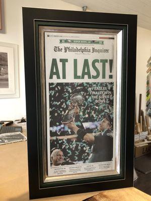 "Framer's Choice" order for an Eagles fan.