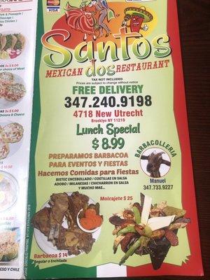 Lunch specials every day
Free delivery
Barbacoa (Lamb) por libra
Eventos y Fiestas