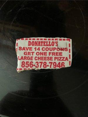 Free pizza coupon