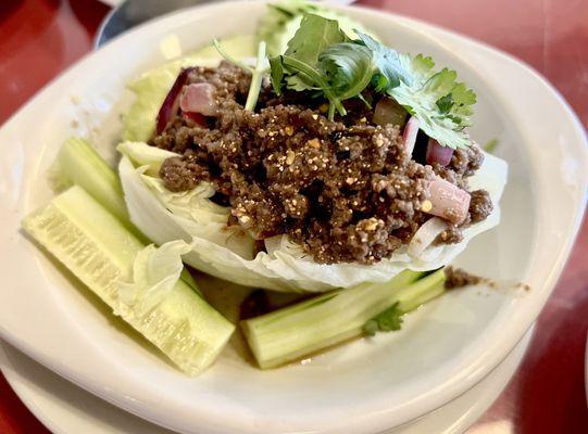 Larb with ground beef