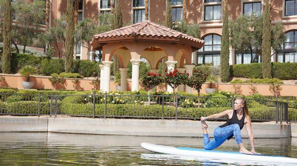 The location of our Aquaholic Yoga classes on Lake Las Vegas.