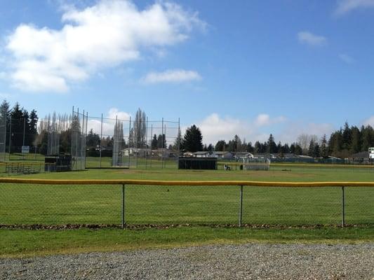 Baseball fields.