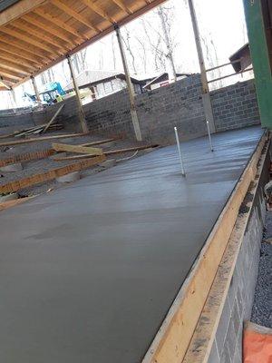 Concrete slab on grade 1500 sq ft