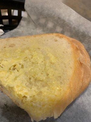 Hot and crusty Cuban bread with butter!