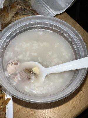 DS18. Pork and Preserved Egg Congee (terrible)