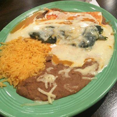 Chile Relleno and Bean Burrito