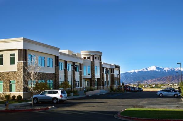 Our beautiful new office is on the second floor, pictured here on the top left.