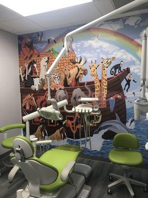 One of the private treatment rooms, I love how kid friendly it is!