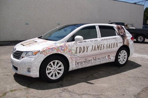 Brazilian Blowout Car wrap