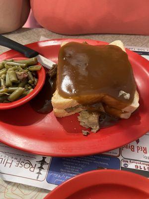 Open Face Roast Beef Sandwich