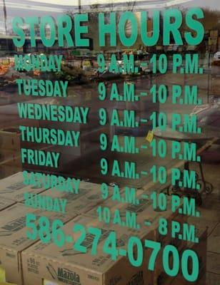 Sahara Market store hours