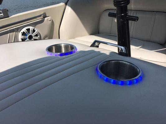 Don't have enough cup holders? We can fix that...and add color changing LED lighting to them as well