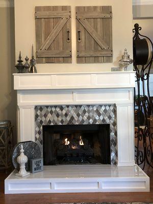 Updated a builder plain old fireplace, to something nice