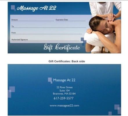 Gift Certificates available for all occasions!!