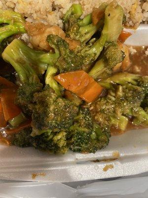 I love broccoli, this makes me almost heat it. It was overcooked too.  Very salty.