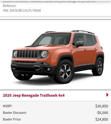 2020 Renegade Trailhawk