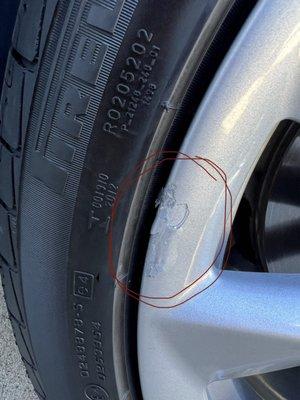 Severe rim damage after guide rail malfunction