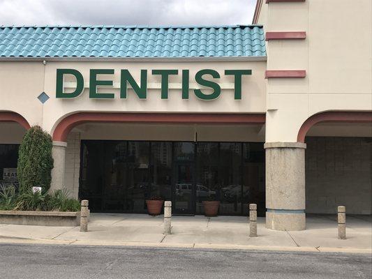 Front of office next to Dollar Tree behind Jim 'N Nick's Bar-B-Q.