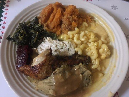 Thanksgiving menu, not the restaurant presentation