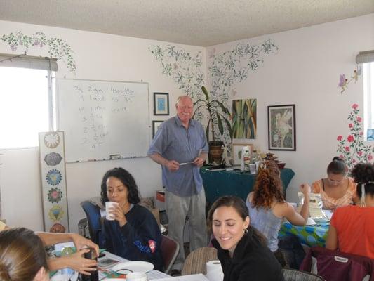 John Teaching in our classroom