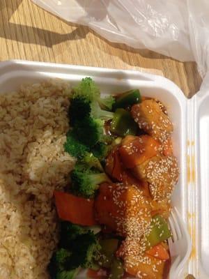 Orange veggie chicken