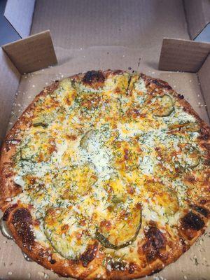 Large pickle pizza