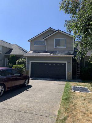 Just painted garage door and front trim.